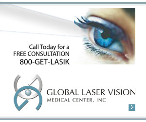 Global Laser Vision 300 x 250 streaming companion web banner ad
