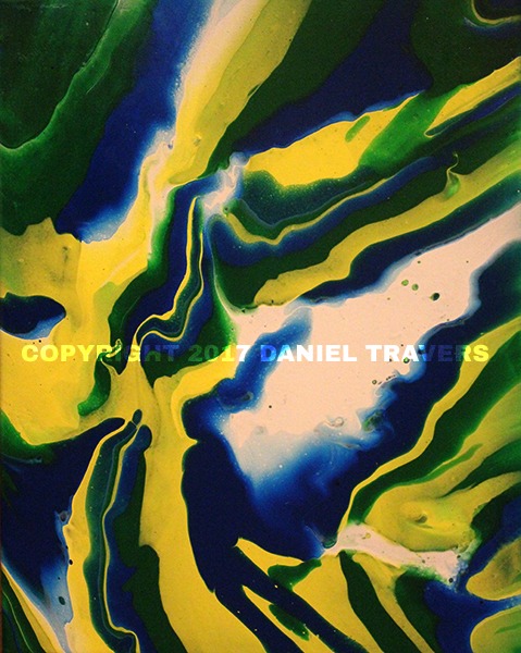 Abstract Art Fluid Acrylic Painting by Daniel Travers
