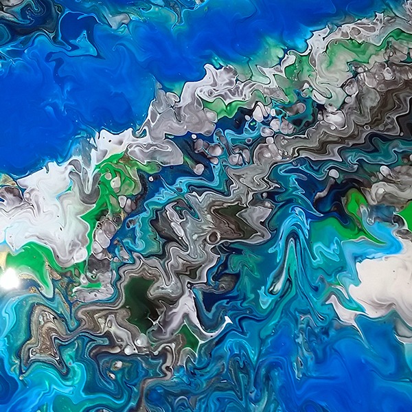 Abstract Art Fluid Painting SQ 2