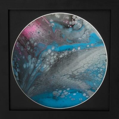 vinyl record art blue