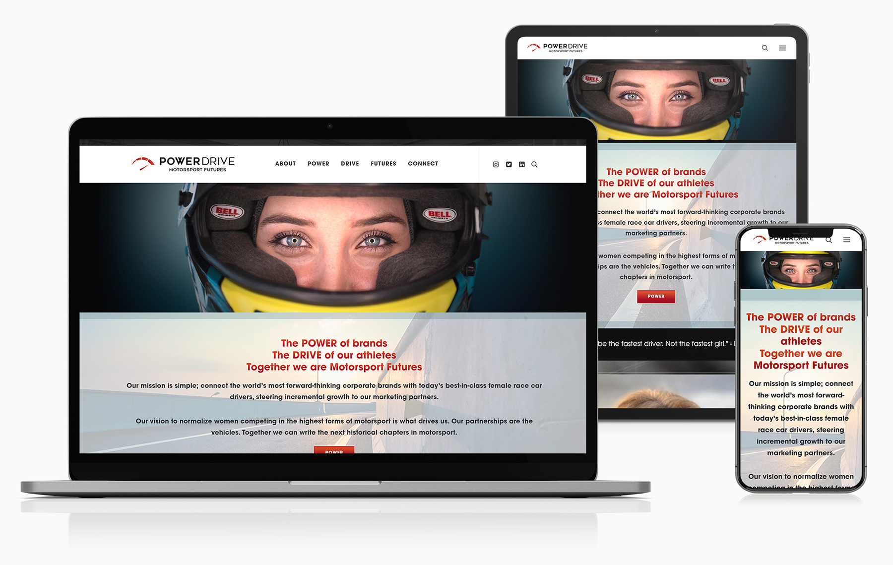 Website Design for PowerDrive Motorsport Futures