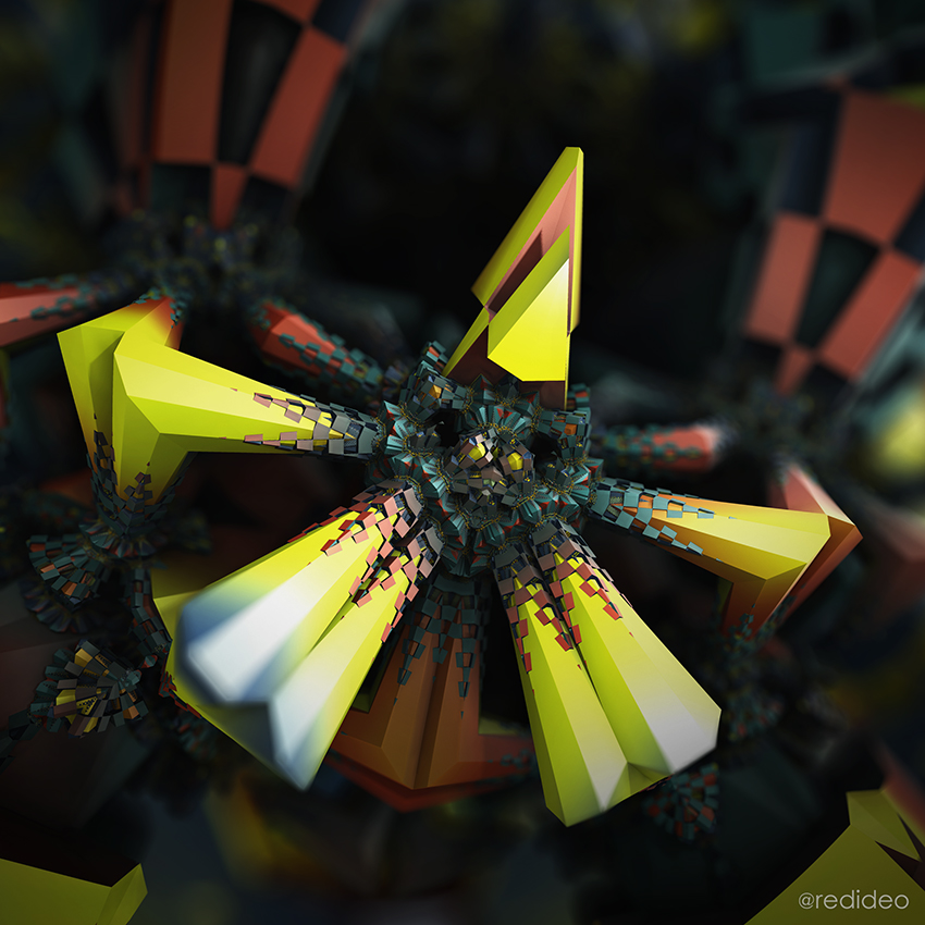 checker torture 3d fractal art