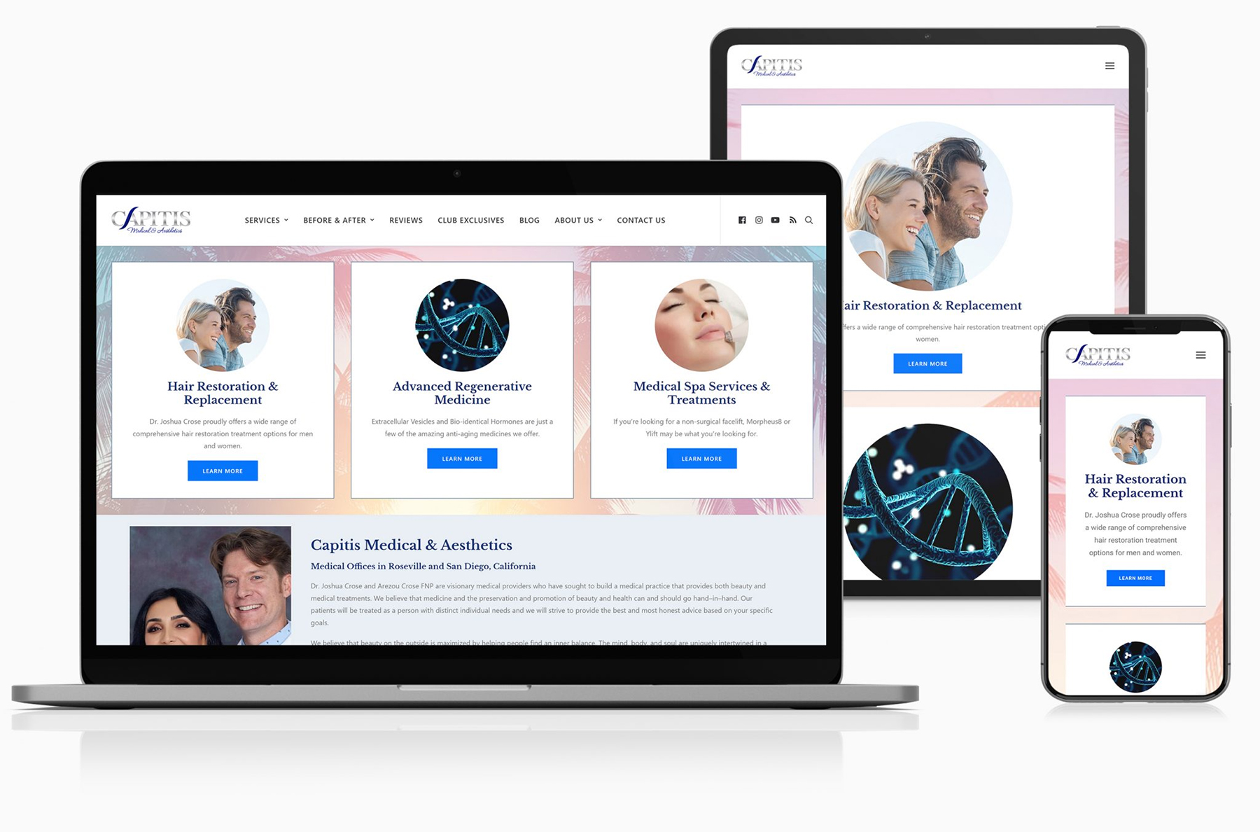 Capitis Medical & Aesthetics Website Design