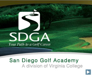 San Diego Golf Academy 300 x 250 streaming companion web ad