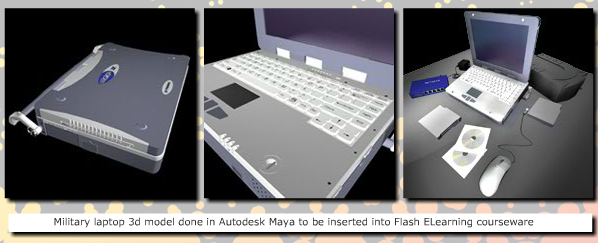 3d laptop done in Autodesk Maya