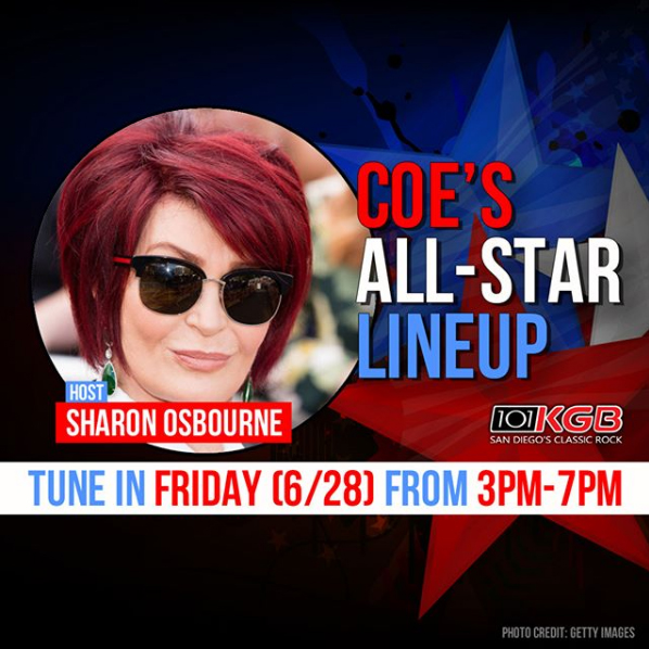Sharon Osbourne Social Graphic for On-Air Radio Social Promotion