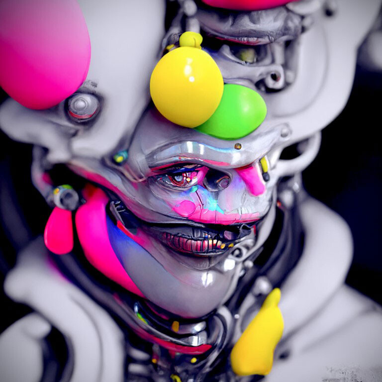 creepy robot clowns 07 nft