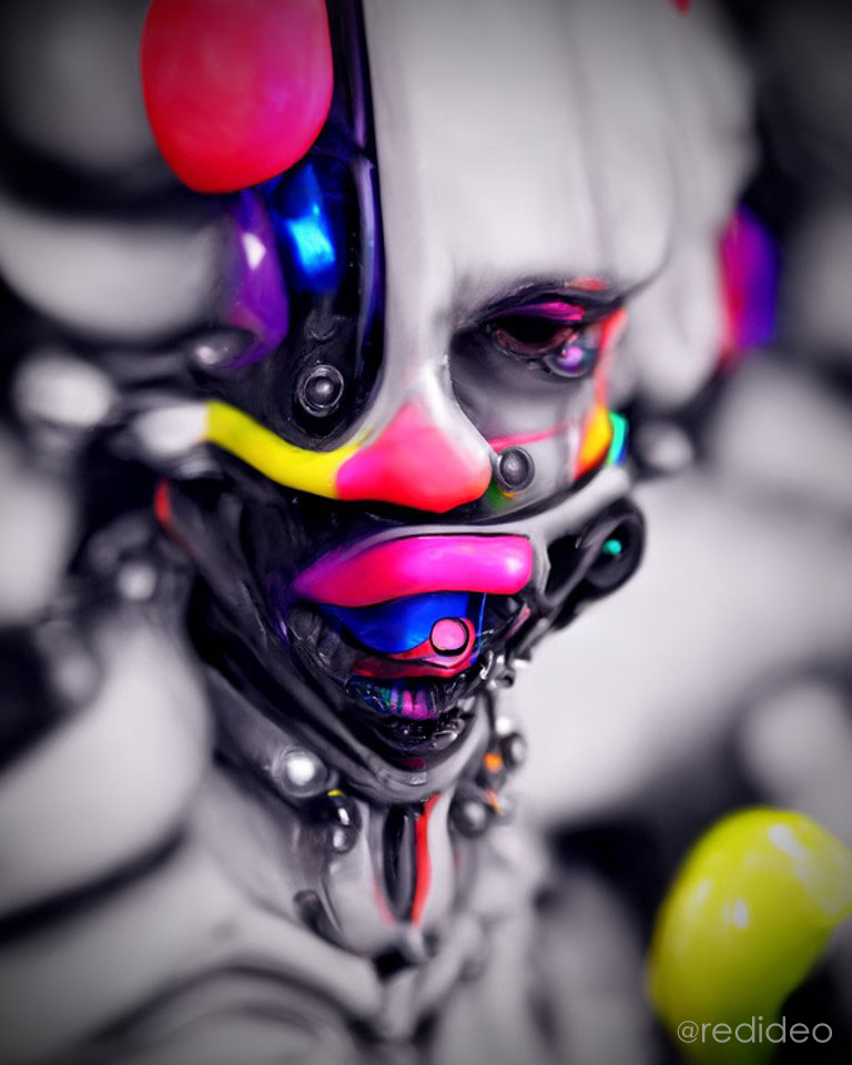 creepy robot clowns artificial intelligence art 1