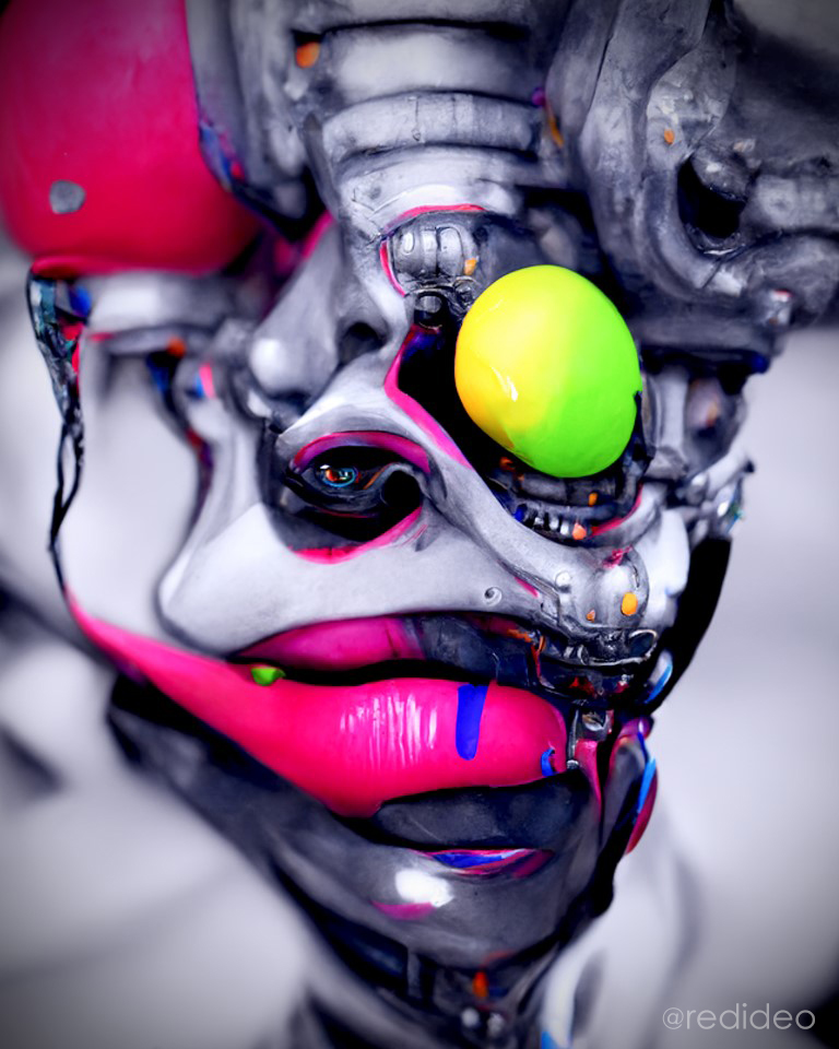 creepy robot clowns artificial intelligence art 2