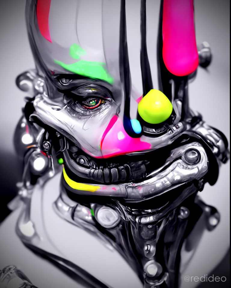 creepy robot clowns artificial intelligence art 3