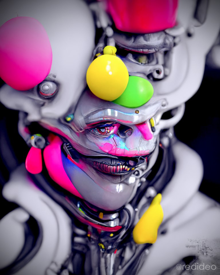 creepy robot clowns artificial intelligence art 4