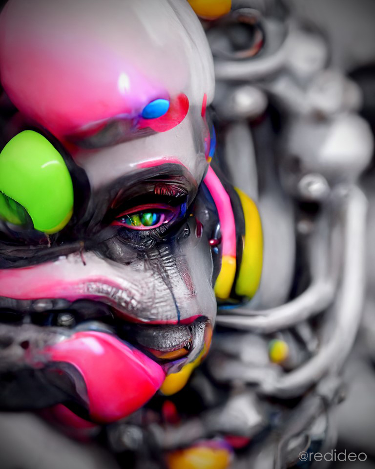 creepy robot clowns artificial intelligence art
