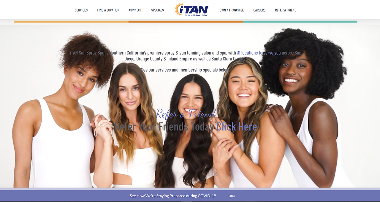 itan website homepage video intro