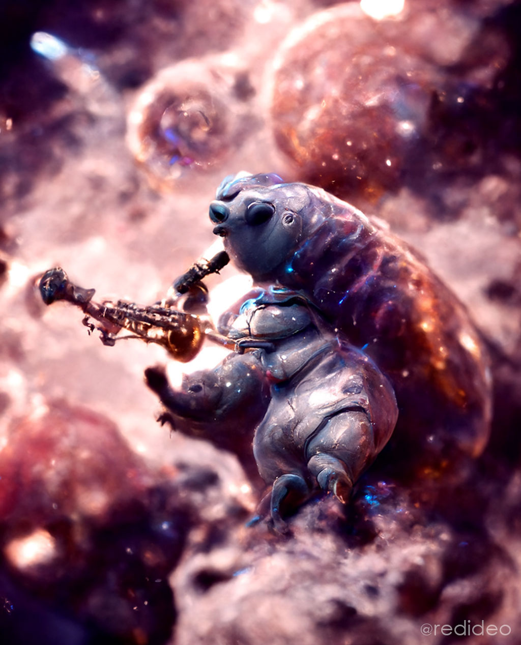 tardigrade playing saxophone