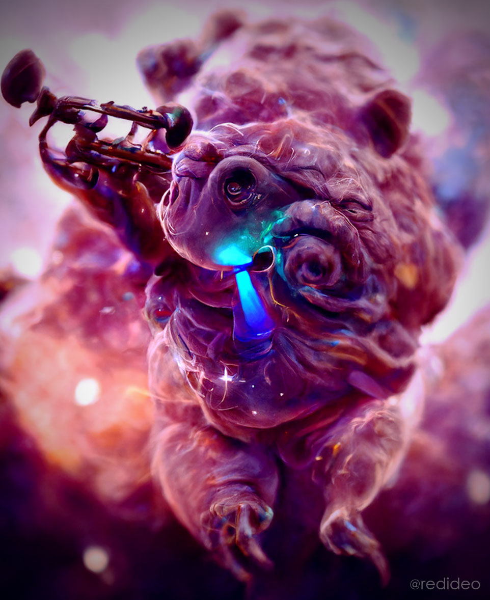 tardigrade playing trumpet