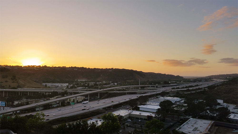 sorrento valley at sunset