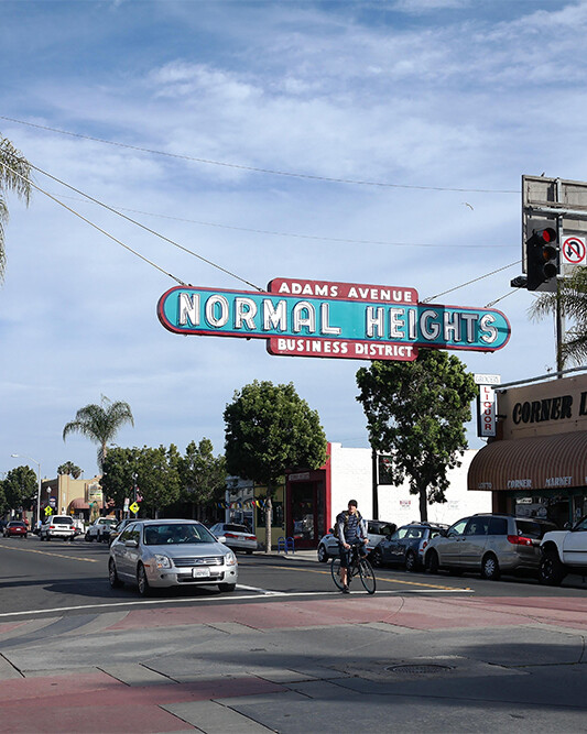 Normal Heights sign in San Diego, California