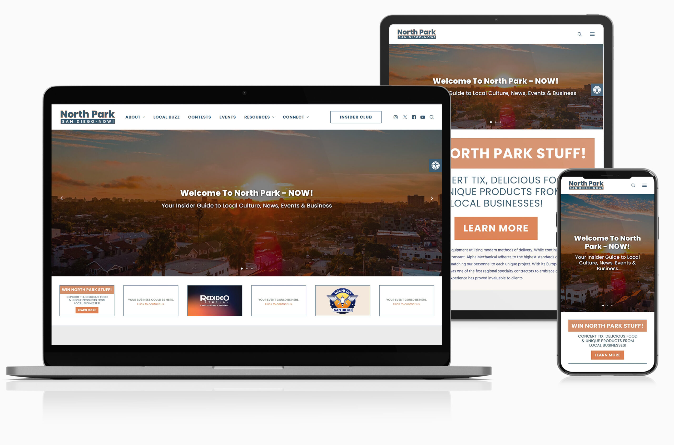 north park now website design