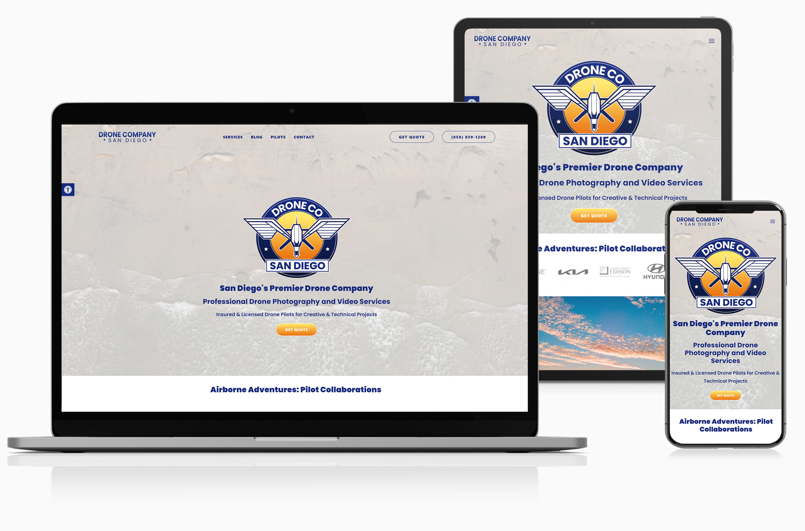 website design drone company san diego