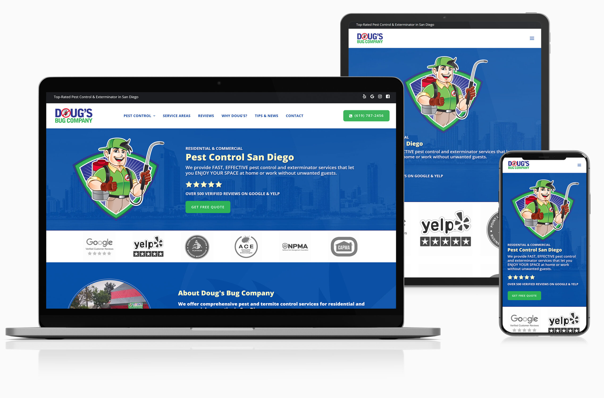 pest control website design san diego