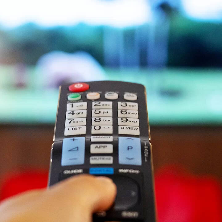 viewer with remote watching connected tv