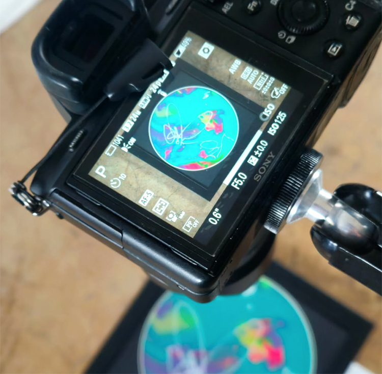 Taking photos of original vinyl record wall art for Redideo Artworks.