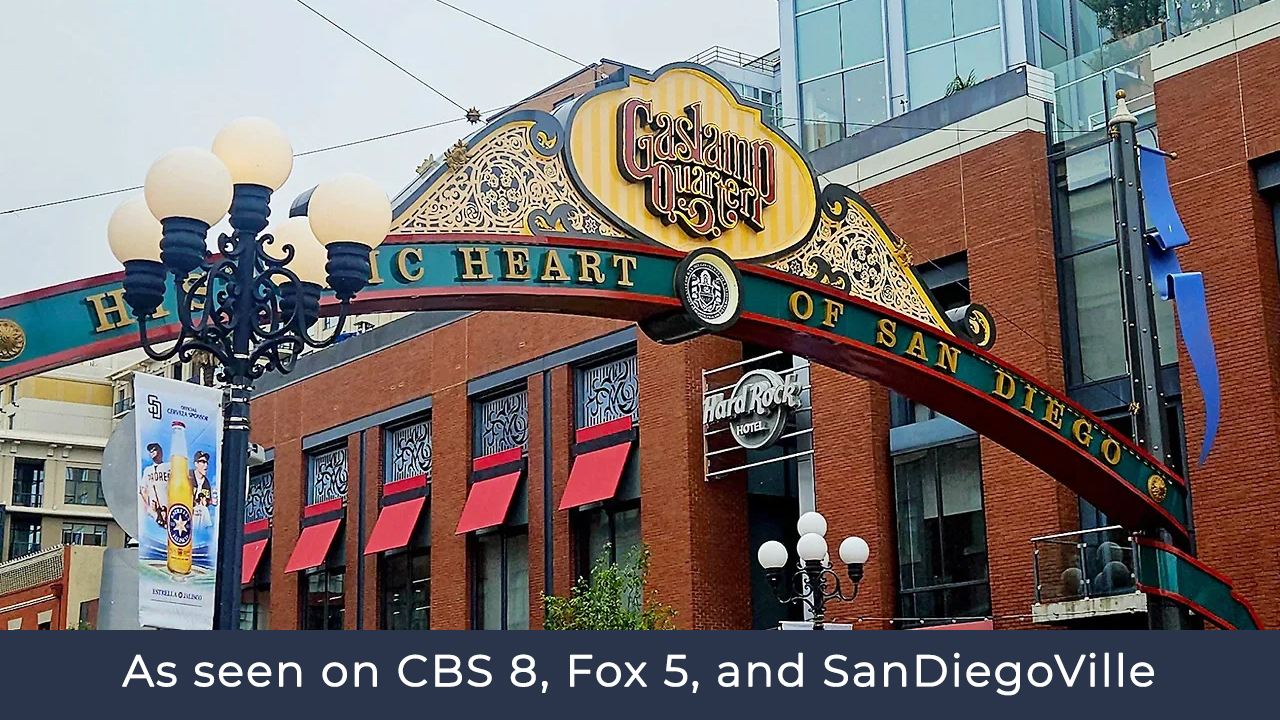 Live San Diego webcam view of the Gaslamp Quarter streets